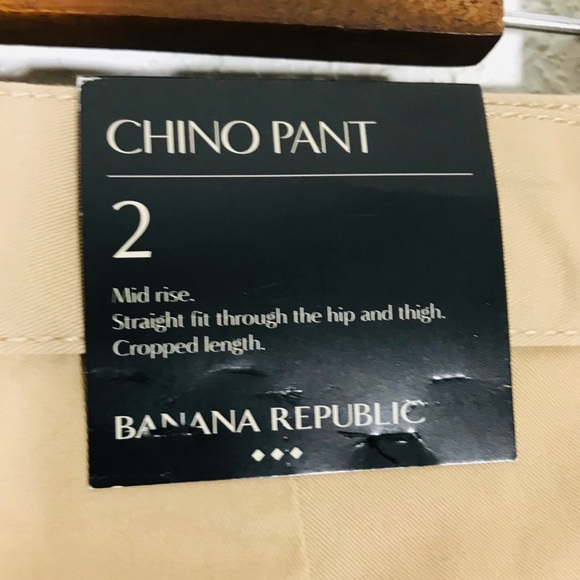 Banana Republic Mid-rise Cropped Chino Pant NWT - Picture 5 of 6